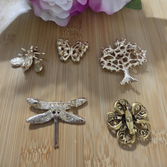 Colorful Enamel Brooch Set of 5 - Picture 7 of 7